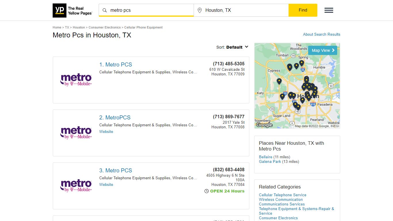 Metro Pcs Locations & Hours Near Houston, TX - YP.com